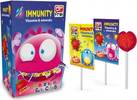 Набор леденцов с витаминами на палочке «Immunity Vitamins & minerals»