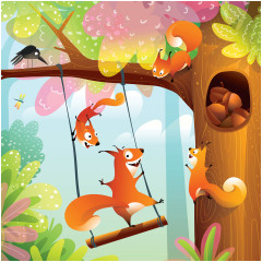 Пазл «Веселые бельчата» - Фото 1