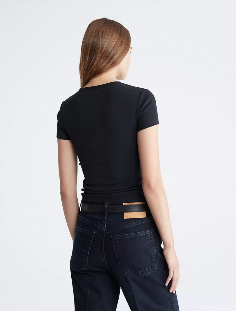 Футболка женская «Cotton Contour Rib» | Calvin Klein | Фото 2