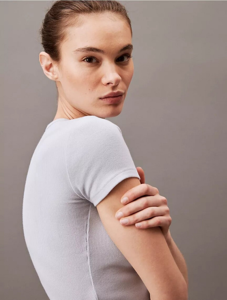 Футболка женская «Cotton Contour Rib» | Calvin Klein | Фото 1