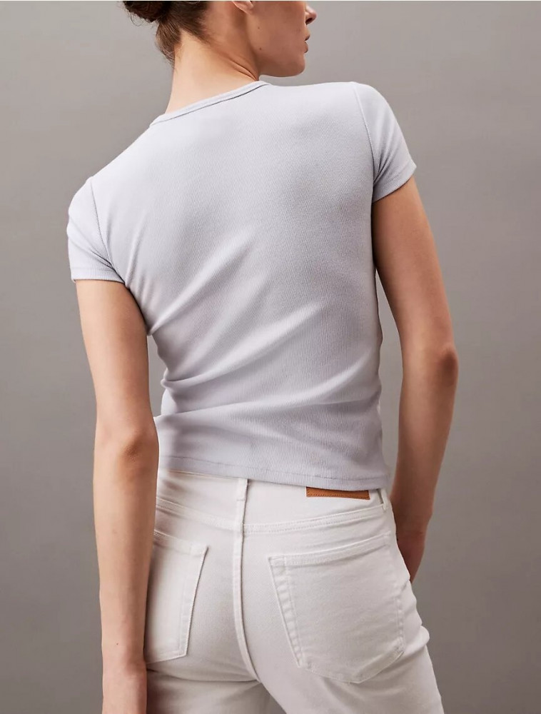 Футболка женская «Cotton Contour Rib» | Calvin Klein | Фото 3
