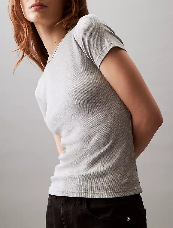 Футболка женская «Cotton Contour Rib» | Calvin Klein | Фото 1
