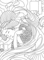 Рисунки мотивы в японском стиле. Раскрашивай и отдыхай - Фото 1