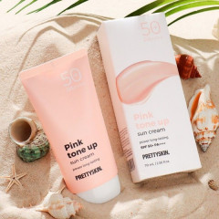Крем солнцезащитный SPF50+ «Pink Tone Up Sun Cream» - Фото 2