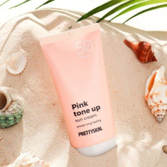 Крем солнцезащитный SPF50+ «Pink Tone Up Sun Cream» - Фото 3