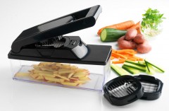 Овощерезка с контейнером, черная - Фото 1