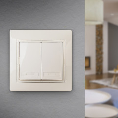 Выключатель двухклавишный - Фото 2