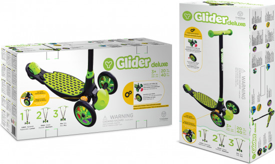 Самокат «Glider Deluxe», зеленый