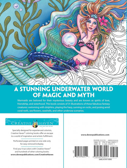 Creative Haven Magnificent Mermaids Coloring Book