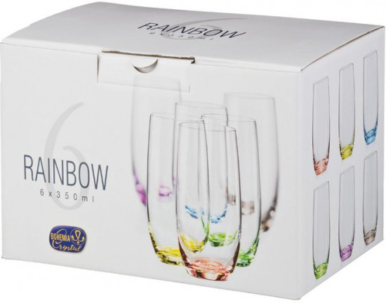 Набор стаканов для воды «Rainbow» (350 мл, 6 штуки)
