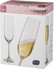 Набор бокалов для шампанского «Виола микс» (190 мл, 6 шт) - Фото 1