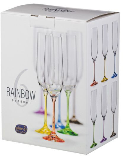Набор бокалов для шампанского «Rainbow»
