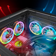 Комплект кулеров для компьютерного корпуса Swafan 12 RGB Radiator Fan TT Premium Edition - Фото 1