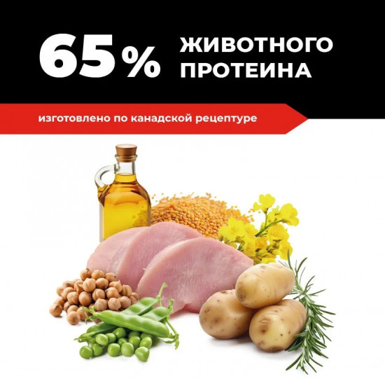 Корм полнорационный беззерновой для щенков и собак с индейкой