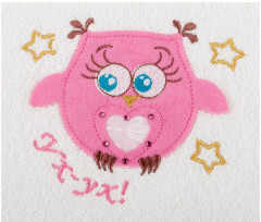 Полотенце махровое «Совушка» (белое, 50х90 см) - Фото 2