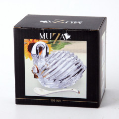 Икорница с ложкой (11,5х6,5х9,5 см) - Фото 1