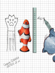 Игрушка для кошек «Рыба клоун» с валерианой и кошачьей мятой - Фото 1