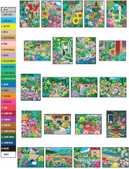 Creative Haven Glorious Gardens Color by Number Coloring Book - Фото 2