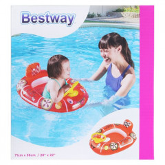 Лодочка надувная с отверстиями для ног «Автомобиль» (71 см), в ассортименте - Фото 2