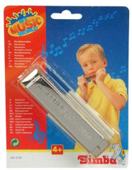 Гармоника металлическая с сумочкой для хранения, 13 см - Фото 1