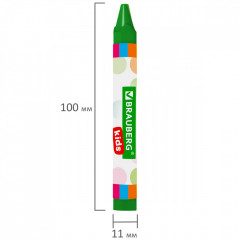 Восковые мелки трехгранные утолщенные - Фото 2