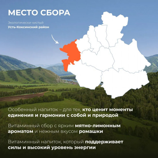 Травяной чай в пакетиках с ромашкой, зизифорой, цедрой лимона, лемонграссом