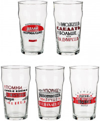 Стакан для пива «Мужские надписи» - Фото 1