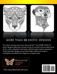Coloring Book For Adults: Exotic Animals: Stress Relieving Animal Designs for Adults Relaxation - Фото 1