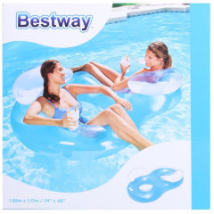 Круг-шезлонг надувной для двоих - Фото 1