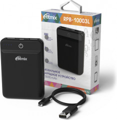 Аккумулятор внешний Ritmix RPB-10003L 10000 mah (черный) - Фото 1