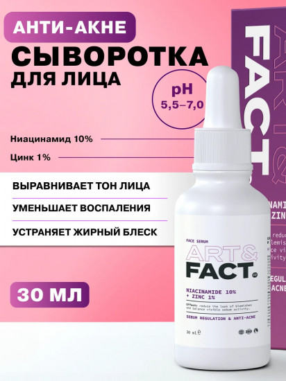 Сыворотка для лица «Niacinamide 10% + Zinc 1%»