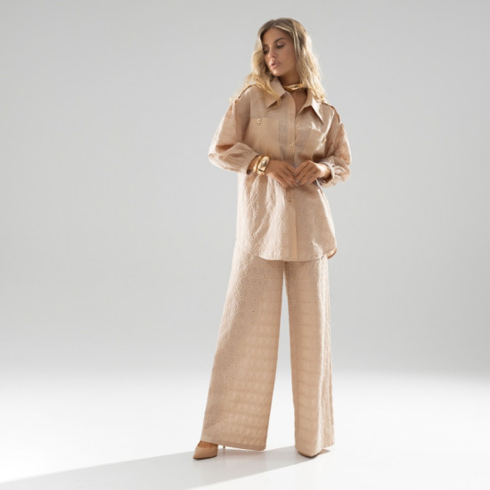 Рубашка женская «Пик элегантности, с поясом»