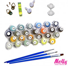 Набор для раскрашивания по номерам «Бузин. Сирень» (40×50 см) - Фото 3