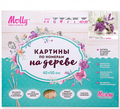 Набор для раскрашивания по номерам на дереве «Весенняя сирень» (40х50 см) - Фото 1