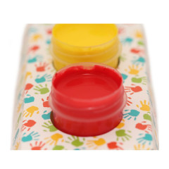 Пальчиковые краски с трафаретом «Овощи» (5 цветов) - Фото 3