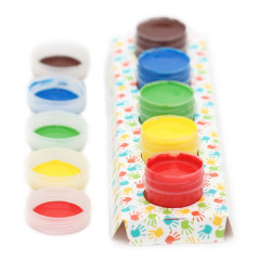 Пальчиковые краски со штампиками «Животный мир» (5 цветов) - Фото 2