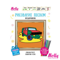Фреска. Картина из песка «Внедорожник» (15х15 см) - Фото 1