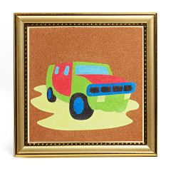 Фреска. Картина из песка «Внедорожник» (15х15 см) - Фото 4