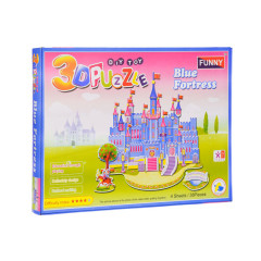 3D пазл из пенокартона «Голубой замок» - Фото 1