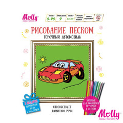 Фреска. Картина из песка «Гоночный автомобиль» (15х15 см) - Фото 1