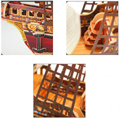 3D пазл деревянный «Корабль Санта-Мария» - Фото 3