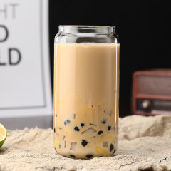 Стеклянная чашка с крышкой и трубочкой - Фото 2