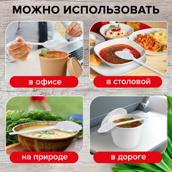 Набор ложек одноразовых