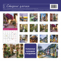 Календарь-органайзер настенный «Старые улочки 2025» - Фото 1