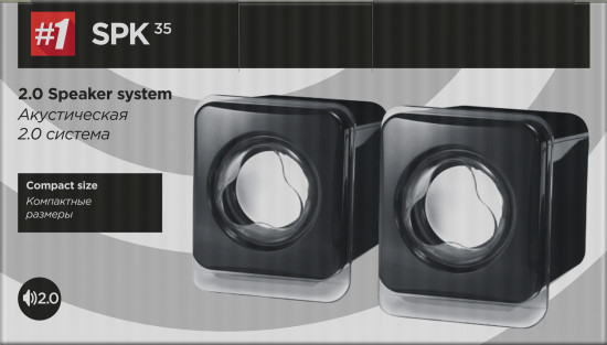 Компактная акустика 2.0 Defender SPK 35 (черный)