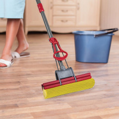 Швабра самоотжимная, роликовый двойной отжим - Фото 7