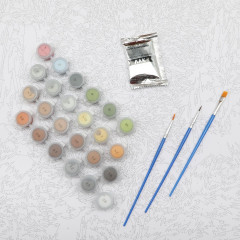 Набор для рисования по номерам «Собачка резвится в листьях» - Фото 2