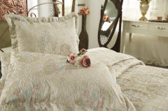 Покрывало стеганое Demet (жаккард, 260х260, 2 наволочки 50x70+5 см) - Фото 4