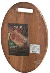 Доска разделочная овал с прорезями (бук, 33х23х2 см) - Фото 1