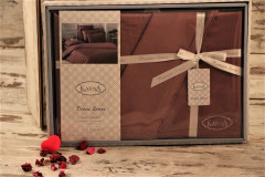 Комплект постельного белья Loft (евро, сатин-премиум, 2 наволочки 50х70 и 2 наволочки 70х70, екрю) - Фото 1